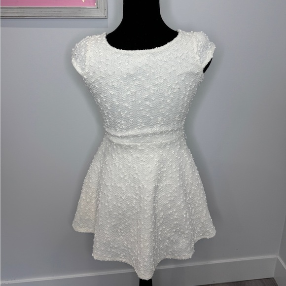 Laundry by Shelli Segal White Mini Stretchy Skater Dress (Sz 8) - Picture 5 of 8